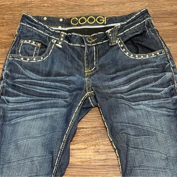 COOGI Blue Bootcut Jeans with Classic Large Detail Stitching Size 9/10 - Picture 3 of 16
